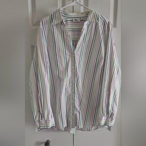 Kim Rogers Multicolor Striped Woman''s Shirt